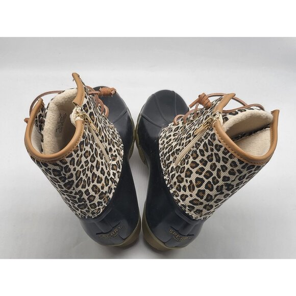 Sperry Top‎ Sider Leopard Print Waterproof Womens Duck Boots STK165468 Size 6M - Picture 5 of 9